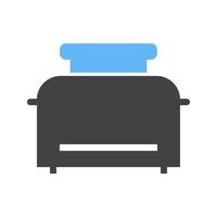 Toaster Glyph Blue and Black Icon vector