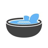 Gazpacho Glyph Blue and Black Icon vector