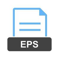 EPS Glyph Blue and Black Icon vector