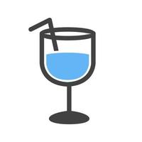 Drink II Glyph Blue and Black Icon vector