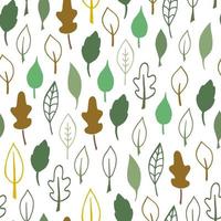 Leaves seamless pattern vector
