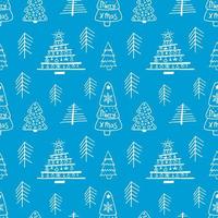 Doodle christmas seamless simple pattern vector