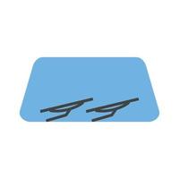 Windshield Glyph Blue and Black Icon vector