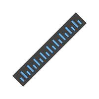 Ruler Glyph Blue and Black Icon vector