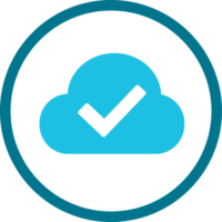 signo de icono de nube para web y aplicación png