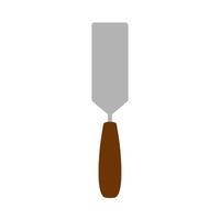 Trowel top view vector icon equipment industry. Flat cement construction masonry worker tool. Spatula putty symbol