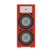 Stereo speaker vector flat icon music bass. Sound electronic equipment audio volume disco. Loud acoustic system