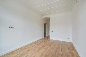 empty white room with repair and without furniture. room for office or store photo