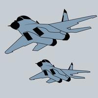 two jets fighter flying formation vector design