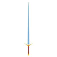 Longsword vector sharp cartoom magic king icon illustration. Medieval warrior weapon design