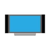 Flat screen tv electronic equipment symbol. Icon vector television