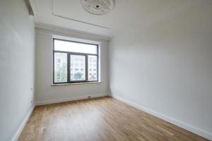 empty white room with repair and without furniture. room for office or store photo