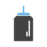 Hair Dye Bottle Glyph Blue and Black Icon vector