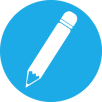 design de símbolo de sinal de ícone de lápis png