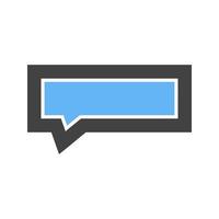 Chat bubble Glyph Blue and Black Icon vector