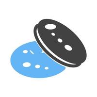 Cookies Glyph Blue and Black Icon vector