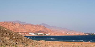 panorama view from the height of the mountains range  to the red sea photo