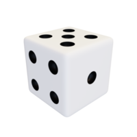 cubo de juego, dados blancos. png