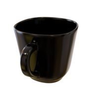 tasse noire en porcelaine. png