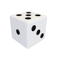 cubo de juego, dados blancos. png