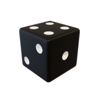 Black game dice. png