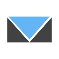 Message II Glyph Blue and Black Icon vector