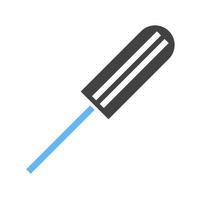 Screw Driver Glyph Blue and Black Icon vector