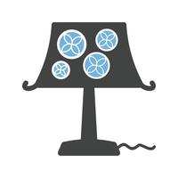 Decoration Lamp Glyph Blue and Black Icon vector