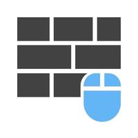 Wireless input device Glyph Blue and Black Icon vector