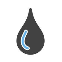 Water Glyph Blue and Black Icon vector