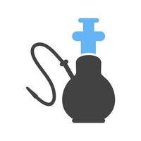 Hookah Glyph Blue and Black Icon vector