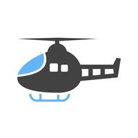 Helicopter I Glyph Blue and Black Icon vector