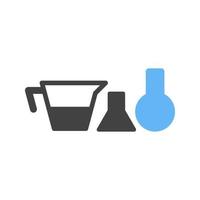 Chemistry Equipment Glyph Blue and Black Icon vector