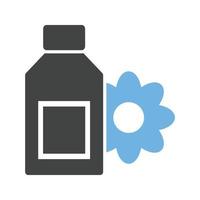 Scented Lotion Glyph Blue and Black Icon vector