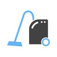 Vaccum Cleaner Glyph Blue and Black Icon vector