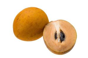 Sapodilla on white background photo