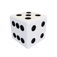 cubo de juego, dados blancos. png