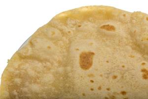 Chapati on white background photo