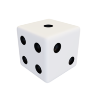 White realistic dice. png