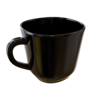 schwarze realistische Tasse. png