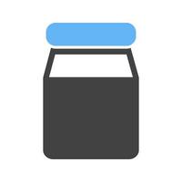 Milk Bottle Glyph Blue and Black Icon vector