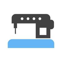 Automatic Machine Glyph Blue and Black Icon vector