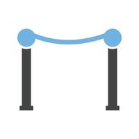Limit Glyph Blue and Black Icon vector