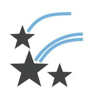 Stars I Glyph Blue and Black Icon vector