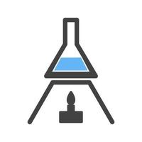 Experiment on Heat II Glyph Blue and Black Icon vector