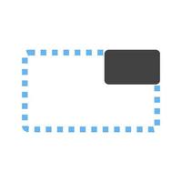 Tab Unselected Glyph Blue and Black Icon vector