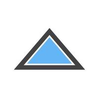 Triangle Arrow Up Glyph Blue and Black Icon vector