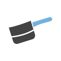 Sauce Pan Glyph Blue and Black Icon vector