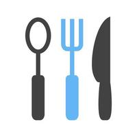 Crockery Glyph Blue and Black Icon vector