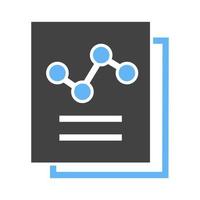 Reports Glyph Blue and Black Icon vector